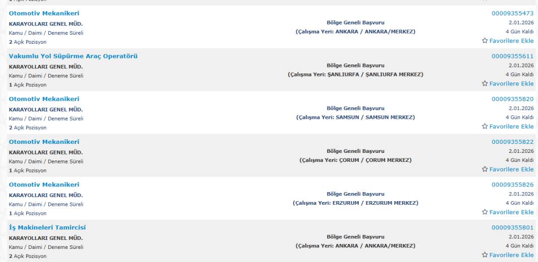 KGM 181 işçi alımı başvuru ekranı açıldı 9